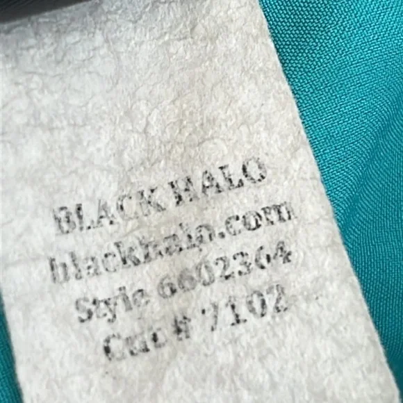Black Halo 6 Teal Aqua Blue‎ Dress